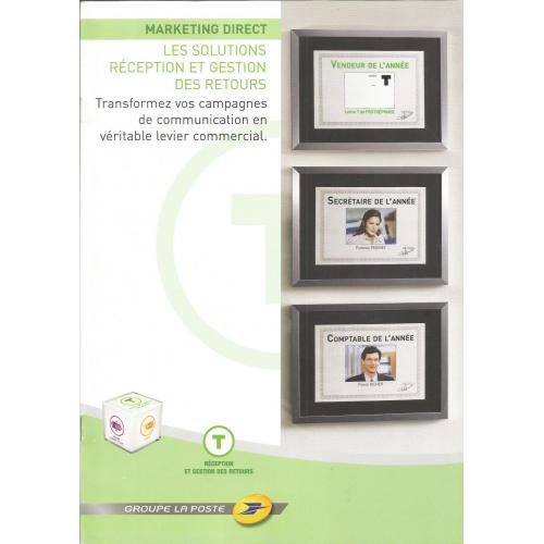 Plaquette Marketing Direct LA POSTE  LIVRE A LIRE  avec 3 surchargés SPECIMEN