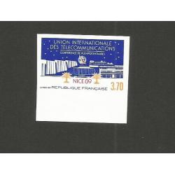 FRANCE 1989  Nice - Conférence de l'U.I.T.  Yvert n°2589 Non Dentelé bord de feuille
