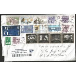 Lettre Recommandée oblitérée FECAMP à l'aide d'un Cachet (non réglementaire) des Services Financiers