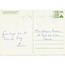 Entier Postal (CARTE POSTALE) IRLANDE  Saint Patrick 1986  Oblitéré