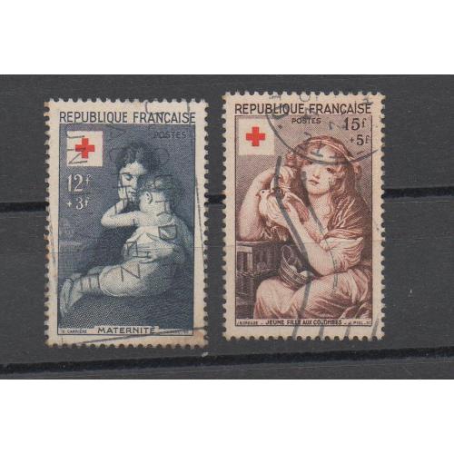 France 1006/1007 Croix-rouge oblitérés TB/TTB