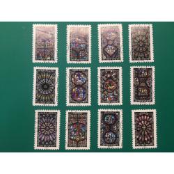 Série complète Structure et lumière Vitraux oblitérée