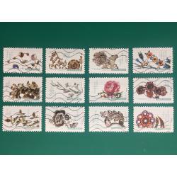 Série complète Fleurs et métiers d'art oblitérée