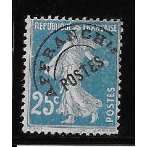 1926 -FRANCE - Préoblitéré  (réf PR 56p°°encre surfine)  Semeuse camée