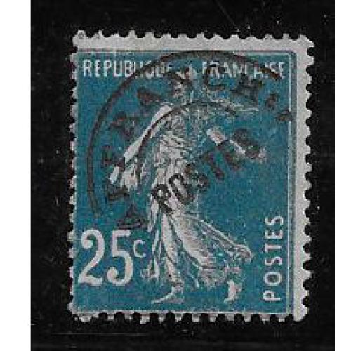 1926 -FRANCE - Préoblitéré  (réf PR 56°°r surcharge lourde encre terne)  Semeuse camée