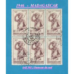 1946 - MADAGASCAR ( réf 303 ) Danseur du sud -