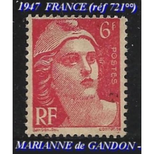 1947  FRANCE (ré 721°°) MARIANNE de GANDON -