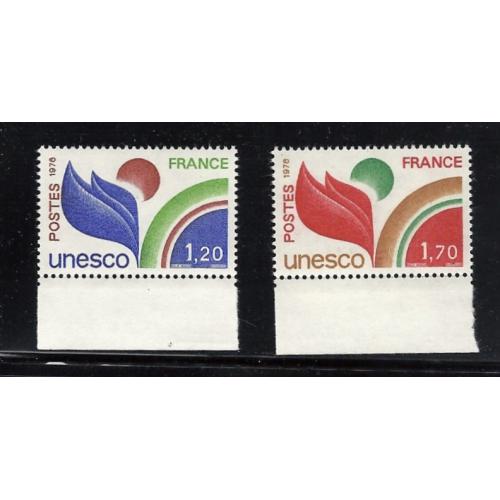1978 - FRANCE - UNESCO-  (réf TS  56°° & 57°° série complète-) Symbole -