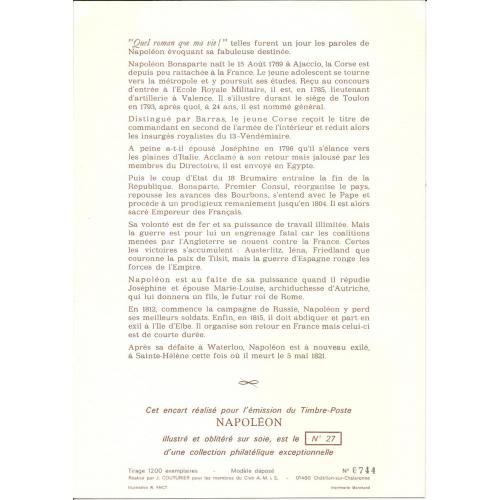 1980 - ANDORRE- EUROPA   (réf 285  ) NAPOLEON 1er Piéce numérotée    -