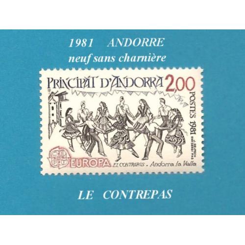 1981  ANDORRE   - EUROPA  (réf 293°° ) Le CONTREPAS-