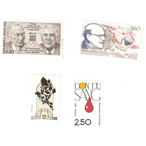 Année complète FRANCE  - 1988 (57 timbres)