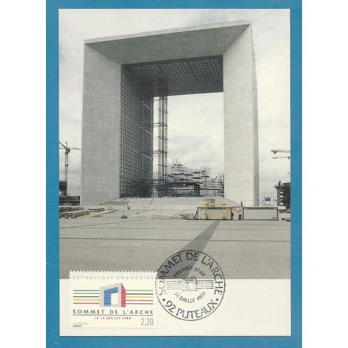 1989   FRANCE  (2600)  SOMMET DES PAYS INDUSTRIALISES à l'ARCHE de LA DEFENCE