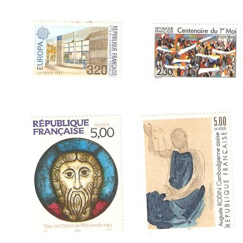 Année complète FRANCE  - 1990  (60 timbres)