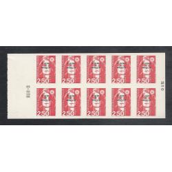 1992 - St PIERRE & MIQUELON  (réf carnet 557  °° adhésif prédécoupé droit ) MARIANNE de BRIAT -