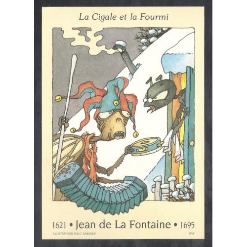 1995 - FRANCE  (réf -2958 La cigale & la fourmie  )   PRET à POSTER  Fable de LA FONTAINE  )