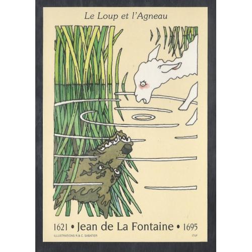 1995 - FRANCE  (réf -2960- Le loup & l'agneau)   PRET à POSTER  Fable de LA FONTAINE