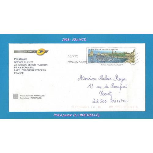 2008 -FRANCE  (réf 4172) ENTIER POSTAL Le port de LA ROCHELLE