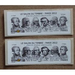 Lis2012-03 Salon du Timbre - Paris 2012  E 0.78, Lettre 1.00