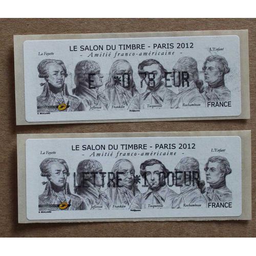 Lis2012-03 Salon du Timbre - Paris 2012  E 0.78, Lettre 1.00