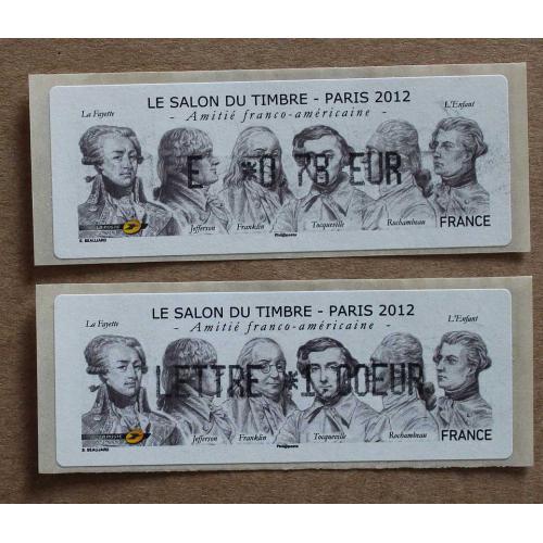Lis2012-03 Salon du Timbre - Paris 2012  E 0.78, Lettre 1.00