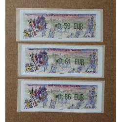 Lis2014-16 : Salon Planète Timbres Paris 2014   0.59, 0.61, 0.66