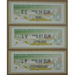 Lis2014-18 : 68è Salon Philatélique d'Automne Paris 2014 EC 0.59,  LV 0.61,  LP 0.66