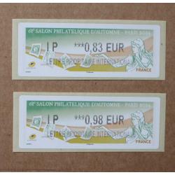 Lis2014-20 : 68è Salon Philatélique d'Automne Paris 2014  IP 0.83,  IP 0.95