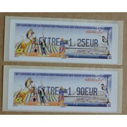 Lis2015-15 : 88è Congrès de la FFAP MÂCON  Lettre 1.25,  Lettre 1.90