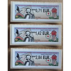 Lis2017-11 : Exposition Philatélique Croix-Rouge 0.71,  1.42,  2.84