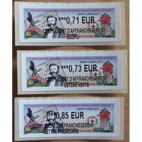 Lis2017-10 : Exposition Philatélique Croix-Rouge  0.71,  0.73,  0.85 Complément d'affranchissement