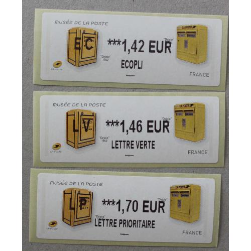 Lis2017-08 : Musée de la Poste  EC 1.42,  LV 1.46,  LP 1.70