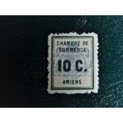 n°1 chambre de commerce d'Amiens ( 10c vert outremer )