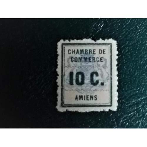 n°1 chambre de commerce d'Amiens ( 10c vert outremer )