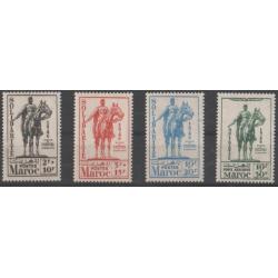 Maroc (protect. fr.) - n° YT 241 242 243 PA59 neufs ** série complète luxe.