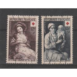 France 966/967 Croix-rouge oblitérés TB/TTB