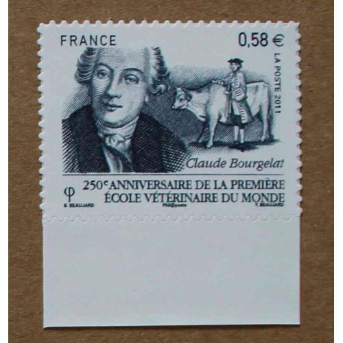 A2-I4 : 250è anniversaire de la première Ecole vétérinaire du monde.  Autoadhésif