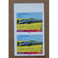 A2-J1 : 30è anniversaire de la mise en service du premier train à grande vitesse (TGV).  Autoadhésif