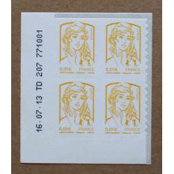 A2-L3 : Marianne de Ciappa et Kawena jaune - Coin daté 16. 07. 13  Autoadhésifs