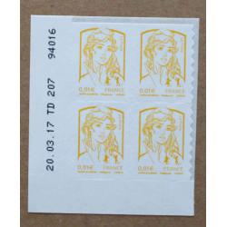 A2-L3 : Marianne de Ciappa et Kawena jaune - Coin daté 20. 03. 17  Autoadhésifs