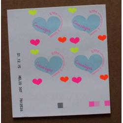 A2-M2 : Saint-Valentin, Coeurs Courrèges  -  Autoadhésifs