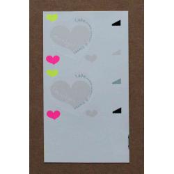 A2-M2 : Saint-Valentin, Coeurs Courrèges  -  Autoadhésifs