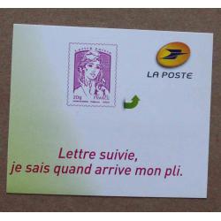 A2-M4 : Marianne de Ciappa-Kawena Lettre suivie .  Autocollant, autoadhésif