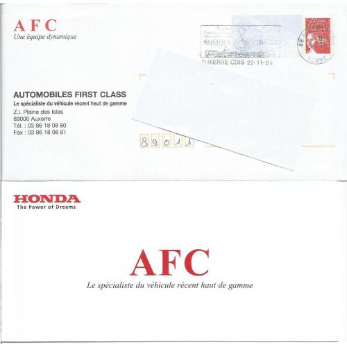 Prêt à Poster PAP  Automobiles First Class AFC HONDA  Oblitéré 2004 ( Rep. Luquet)