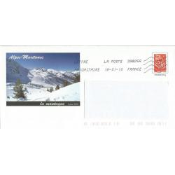 Prêt à Poster PAP  ALPES MARITIMES - ISOLA 2000 La Montagne  Oblitéré 2010 (Rep. TP Lamouche)