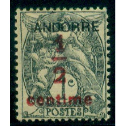 Timbre neuf* d'Andorre n° 1