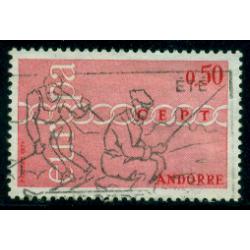 Timbre oblitéré d'Andorre n° 212