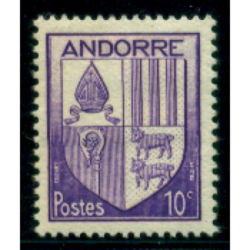Timbre neuf* d'Andorre n° 93