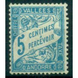 Timbre neuf* d'Andorre n° T1