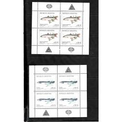 Argentine 1675/9 poissons série complète en mini-feuilles superbe
