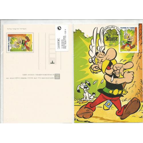 Carte Postale Entier Postal  ASTERIX - Maxicarte avec TP et Oblitération 1er Jour au Recto Entier Postal au Verso 